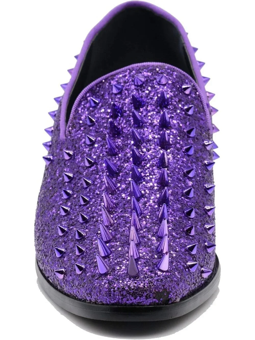 Enzo Romeo Men's Purple Rubber Sole Vintage Loafers Slip On Classic Tuxedo Shoes